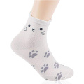 High quality 100% cotton women cute cartoon cat socks for wholesale